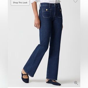 J. Crew Factory Slim fit wide leg sailor jeans